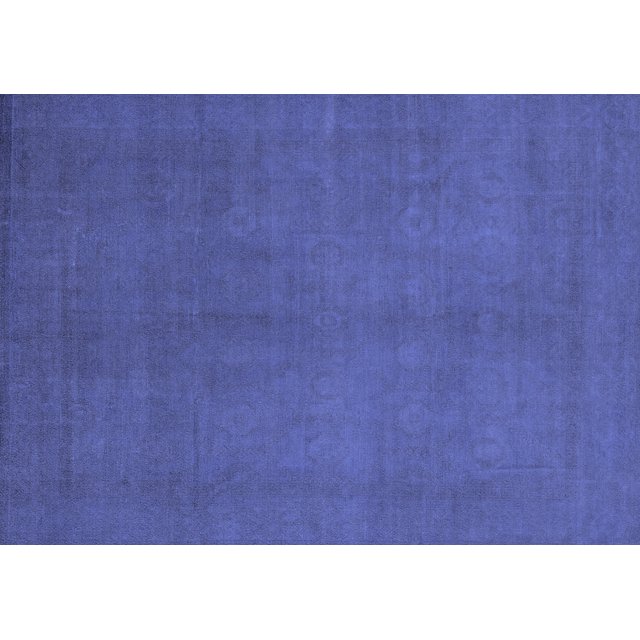 Ahgly Company Indoor Rectangle Abstract Blue Modern Area Rugs, 4' x 6'