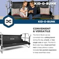 thumbnail image 3 of Disc-O-Bed Kid-O-Bunk Portable Benchable Double Cot with Organizers, Black, 3 of 8