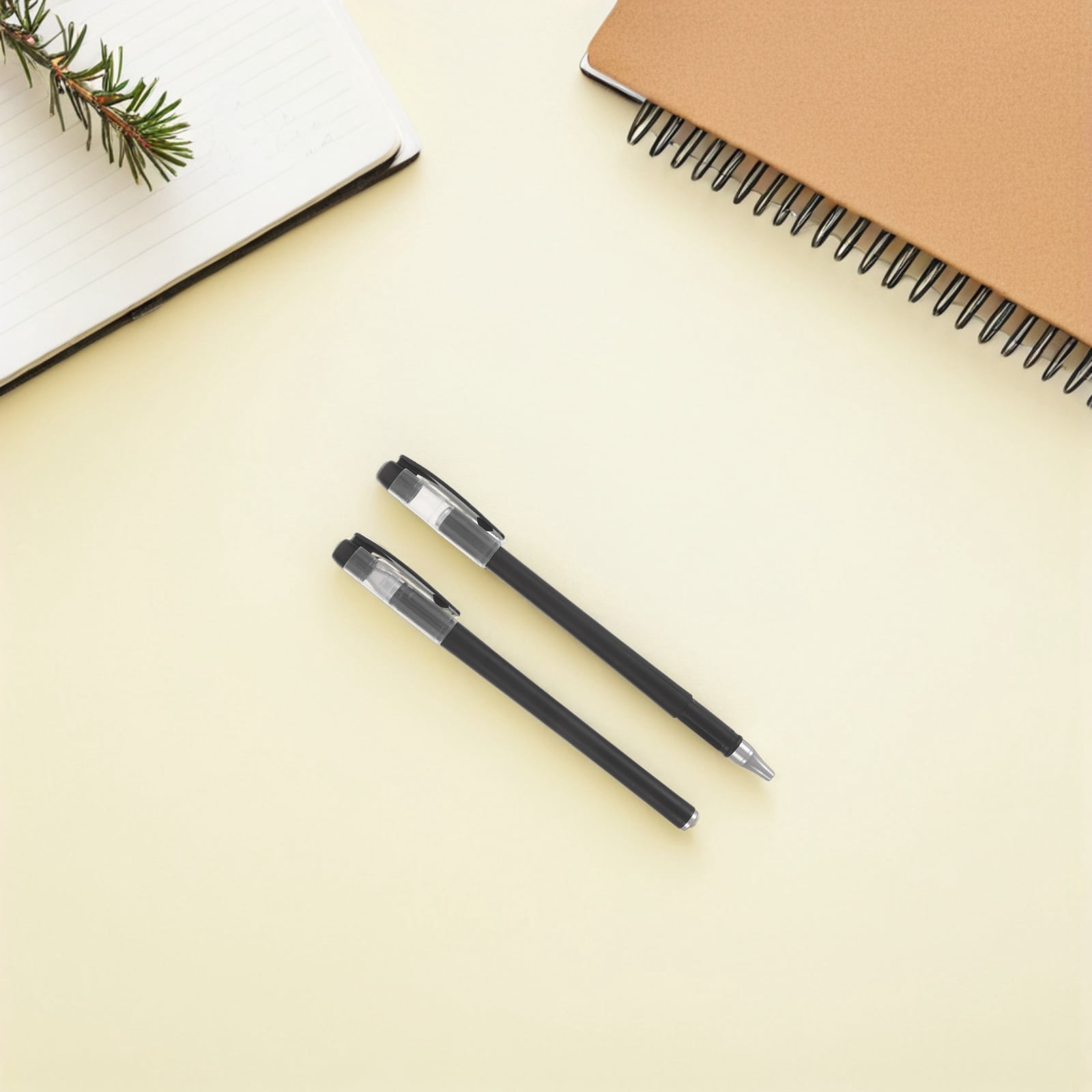Luxshiny 100Pcs Refillable Empty Gel Pen Cases Black Plastic Pen Shells for Student Supplies