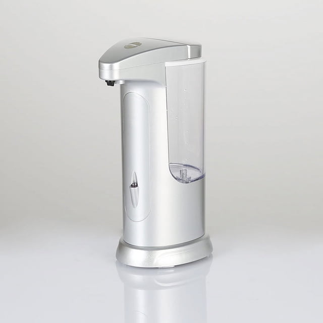 Dispensador de jabón, dispensador de jabón automático de alta capacidad sin contacto, equipado con sensor de movimiento infrarrojo, base impermeable, interruptores ajustables, adecuado para