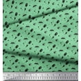 thumbnail image 2 of Soimoi Green Cotton Voile Fabric Rocket & Spaceship Galaxy Decor Fabric Printed Yard 42 Inch Wide, 2 of 3
