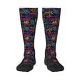 thumbnail image 2 of Picia Women Crew Soft Moisture-wicking Socks Graffiti Art Pattern Design Cotton Socks, One Size fit All, 2 of 9
