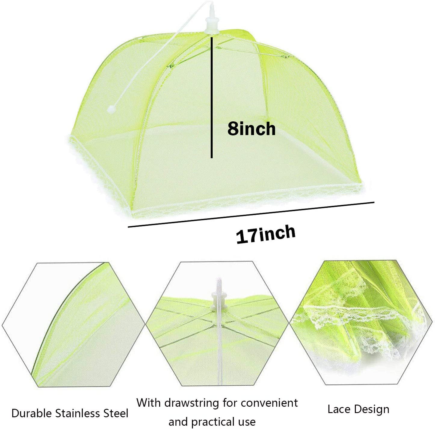 Mesh Folding Insect Cover Food Protective Umbrella Cover O7J6 