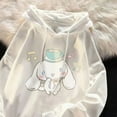 thumbnail image 6 of Sanrio Cinnamoroll Anime Kawaii Autumn Winter Hooded Sweatshirt Cute Cartoon Fashion Versatile Popular Loose Jacket Top Gift, 6 of 17