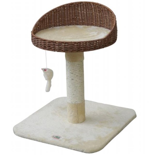 Go Pet Club SF081 24 in. Rattan Wicker Cat Tree Bed Furniture