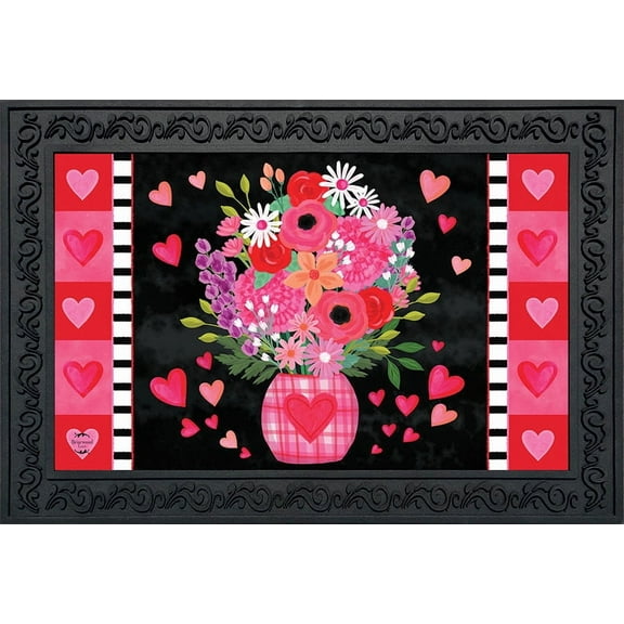 Briarwood Lane Hearts and Flowers Doormat