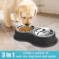 thumbnail image 4 of Cuencos Dobles de Acero Inoxidable con Estación Antideslizante para Perros y Gatos, 4 of 7