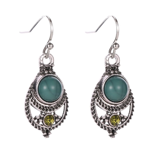 Pendientes boho de turquesa para mujer, pendientes temperamentales, joyas para regalo