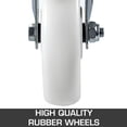 thumbnail image 3 of VEVOR 4 unidades de ruedas giratorias de 5 pulgadas para andamios PP con ruedas de doble bloqueo resistentes de 260 libras de capacidad por rueda, 3 of 8