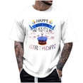 thumbnail image 2 of Tops para hombre, blusas y camisas de cuello redondo y manga corta para hombre, tops casuales de cuello redondo y manga corta con estampados especiales para hombre., 2 of 5