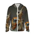 thumbnail image 1 of Balery Surreal Weightlifting Snail Sudadera ligera de manga larga con capucha y protección solar UPF 50+ para hombre y mujer, ideal para pesca y running-Medium, 1 of 7