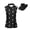 Boho Floral Print, variant on Funny Golf Hotdog Women's Sleeveless Golf Shirt and Matching Sports Sun Visor Hat Set, Lightweight Comfortable Outfit for Golf Tennis Outdoor Activities