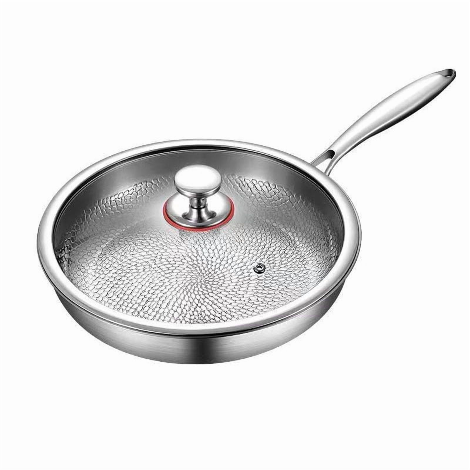Titanium Pan, 2026 Upgrade Titanium Pan for Cooking, Non-Stick Titanium Cookware, Titanium Frying Pan Nonstick [With Lid] External Diameter 30cm