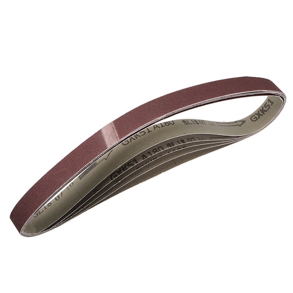 Cinturón de lijado de 1 pulgada x 30 pulgadas de Unique Bargains, 180 granos, 5 piezas