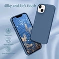 thumbnail image 2 of iPhone 13 Case,Phone Case for iPhone 13,Slim Fit Liquid Silicone Soft Gel Rubber Lightweight Microfiber Lining Shockproof Anti-Scratch Protective Phone Cover for iPhone 13 6.1'' 2021,Dark Blue, 2 of 17