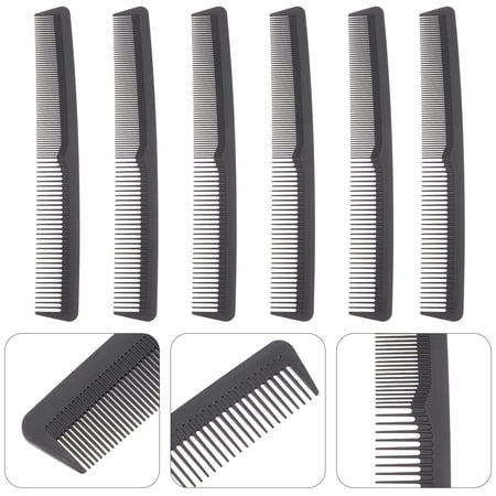WEUVEB 6Pcs Black Hair Styling Combs for Preventing Knotting on Wet Or Dry Hair