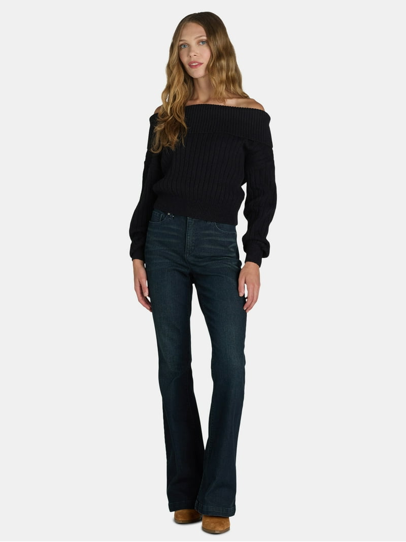 Madden NYC Women's Off the Shoulder Sweater - Walmart.com
