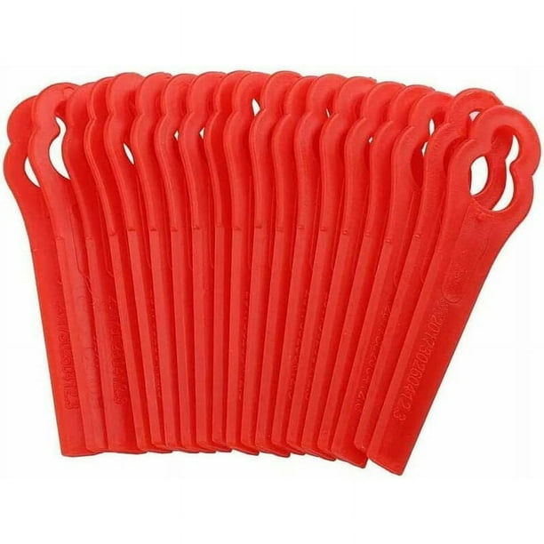 Apuakthei Paquete de 100 cuchillas de repuesto de plástico para cuchillas de recortadora de bordes rojas Cuchilla de borde de plástico (L83 roja 12,7 mm)