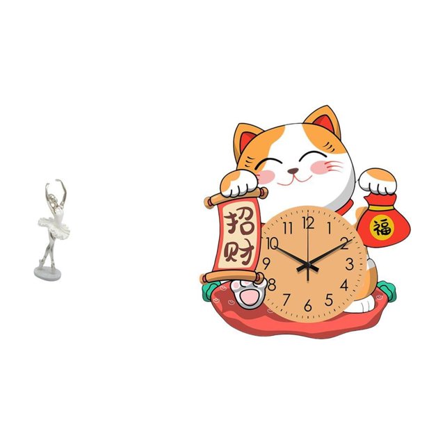 Figura de escritorio,Estatua de bailarina de ballet,adorno de escritorio para decoración del hogar,Estatua de bailarina moderna,regalo de cumpleaños para la oficina,Reloj de pared,Reloj de