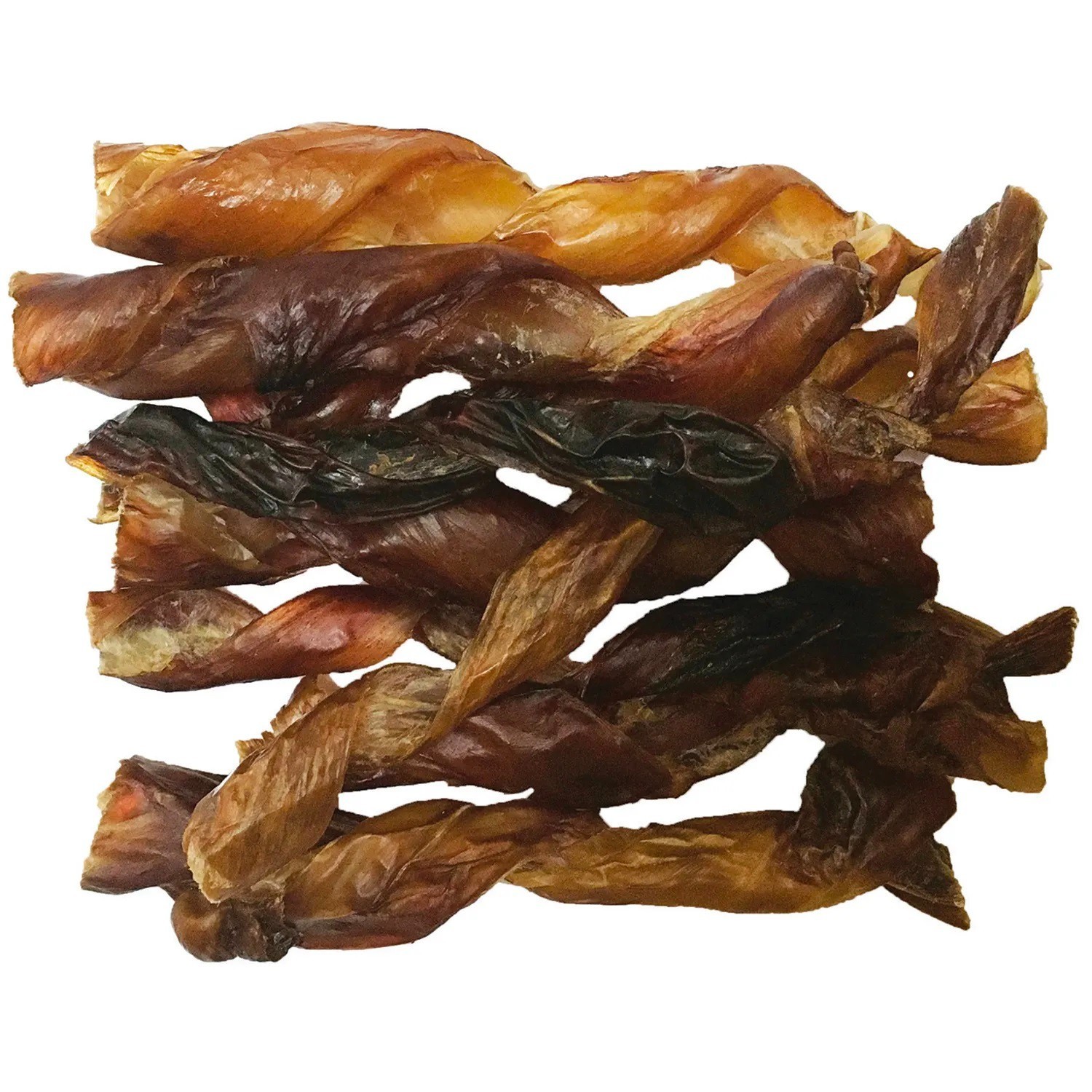 Dog Chew Treats Roasted Beef Bully Skin Twist Treats Healthy Training Dental Aid (50 Twists)