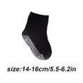 thumbnail image 2 of 6 Pieces Kids Stockings Socks with Nice Elasticity Comfortable Wearing Simple Style Good Craftsmanship Hose Keep Crawing medium black 14-16, 2 of 6