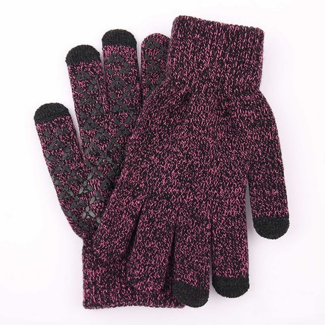 Roncen Unisex Winter Touch Screen Gloves, Soft Warm Fleece Lined with Knit Cuff for Texting & Outdoor Activities