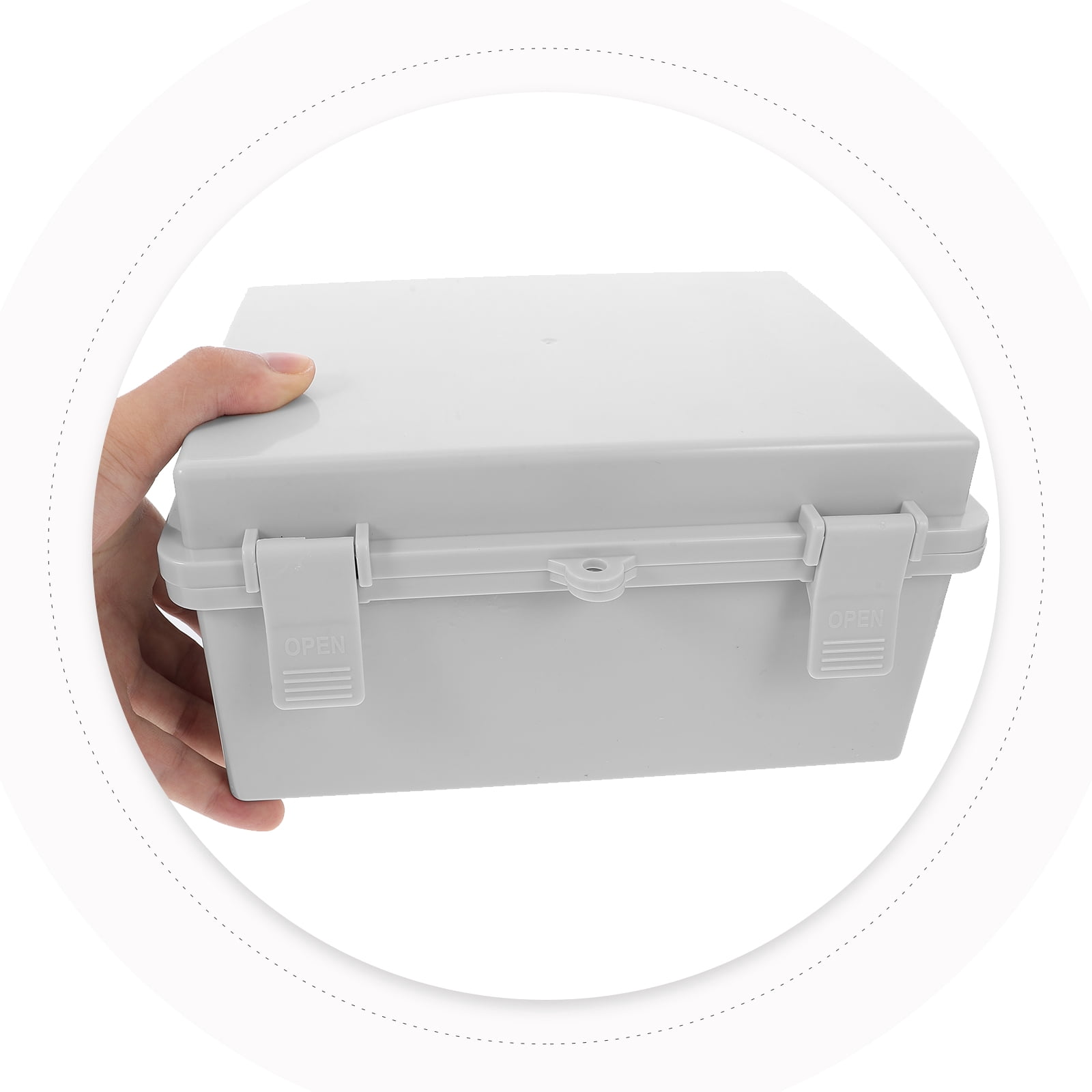 RENACLIPY 2-Pack Weatherproof Electrical Project Boxes, White Plastic Enclosures for Indoor & Outdoor Use, Secure and