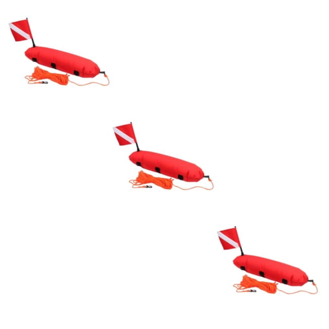 Toystoory Señal de boya de color llamativo de nailon para buceo de alto rendimiento, boya de torpedos de inflado de buceo Type1 NO1
