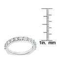 thumbnail image 3 of Ladies Thin Round Diamond Wedding Band 14k Flat Bottom Rings (White Gold Size 7.5), 3 of 3