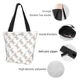 thumbnail image 6 of Kdxio Gray Rabbit Women Reusable Grocery Bags Foldable Ripstop,Reusable Shopping Bags for Shopping,Gym,Gift, 6 of 8