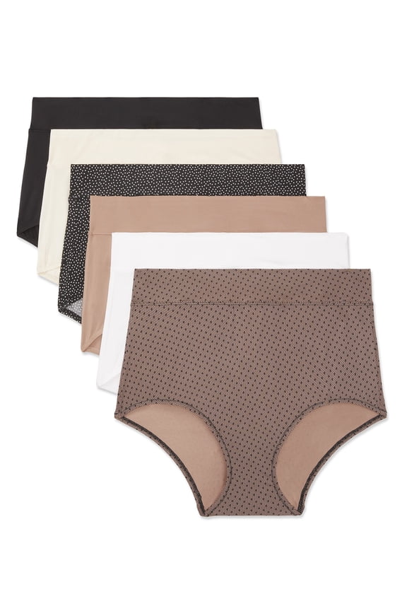 Dig-Free Comfort Waistband Microfiber Brief 6-Pack