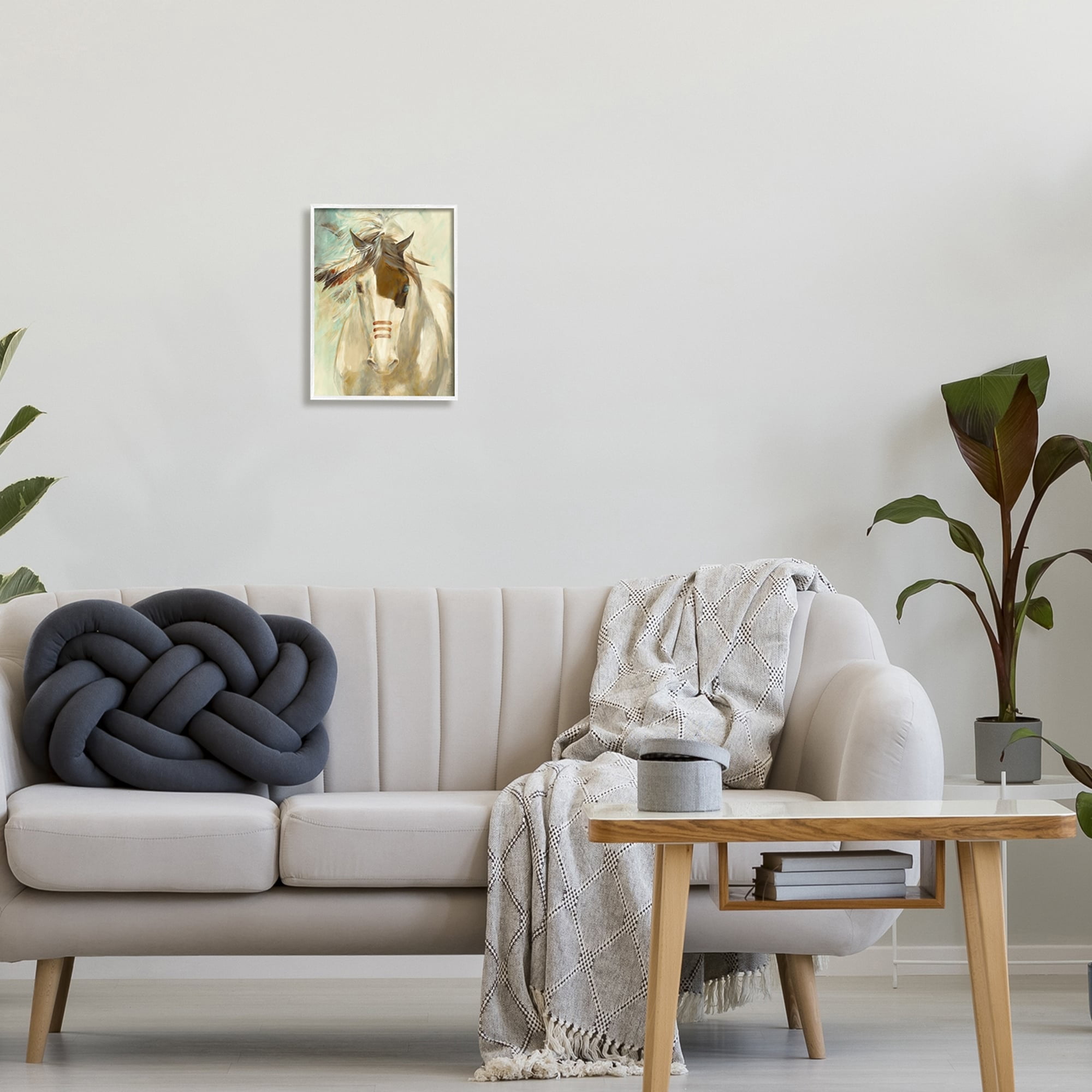 Stupell Industries Southwestern Horse Feathered Mane Soft Contemporary Portrait, 11 x 14, Design by Dina D'Argo
