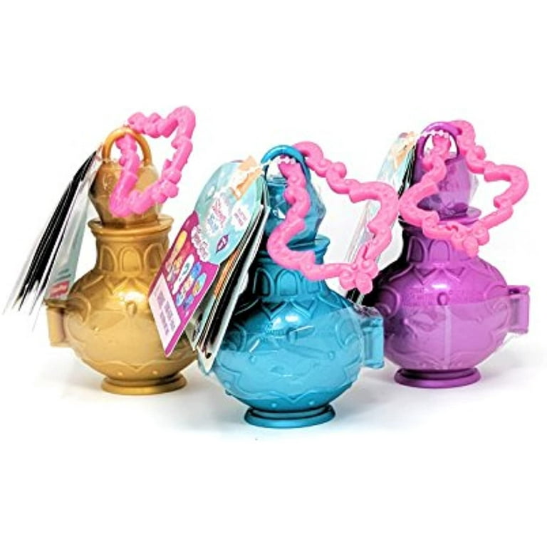 Teenie Genies Series 1 Pink Purple & Green Genie Bottle Figure - (Lot of 3  Blind Single Packs) 