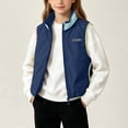 thumbnail image 4 of OGLCCG Girls Softshell Vest Lightweight Full-Zip Windproof Sleeveless Jacket with Pockets Hiking Cycling Vest Size 2-12, 4 of 8