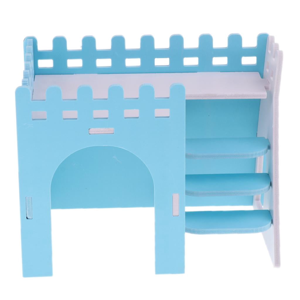 Funny Small Pet Rabbit Mice Chinchilla Guinea Hamster House Cage Toy Exercise Blue
