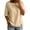 Khaki, variant on TGSLY Boat Neck 3/4 Sleeve Tops for Women Lightweight Soft Side Split Hem Solid Color Shirts Loose Fit Dressy Casual Fashion Basic Blouses L
