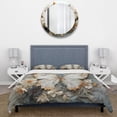 thumbnail image 3 of Designart "Pearl Slate Butterfly Delicate Designs" Animals Bedding Covert Set - Butterfly White Children's Art Bed Set With 2 Shams, 3 of 6