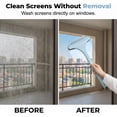 thumbnail image 2 of TTJ Scrub Brush Crevice Cleaning Brush Window Cleaning Brush and Wiper 2 In 1 Long Handle Squeegee Multi Surface Cleaner for Glass Windows Mirrors Shower Doors Easy Streak Free Cleaning Tool, 2 of 8