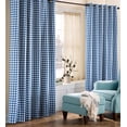 thumbnail image 2 of Thermalogic Check Grommet Top Curtain Pair, 63 L, 2 of 2