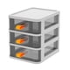 thumbnail image 5 of Caja de almacenamiento de escritorio, tipo cajón, organizador de escritorio transparente, organizador de escritorio transparente, caja de almacenamiento compacta y liviana, 5 of 12