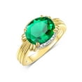 thumbnail image 1 of RYLOS Bagues pour Femmes Bague en or Jaune 14K 12X10MM Pierre Précieuse & Diamants Excellente Bague pour Doigt Moyen Ou Pointeur Peut Émeraude Taille 9.5, 1 of 7