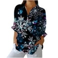 thumbnail image 2 of Royisotas Womens Shirts Plus Size Button up Graphic Blouses Long Sleeve Christmas Trendy Shirts for Women, 2 of 6