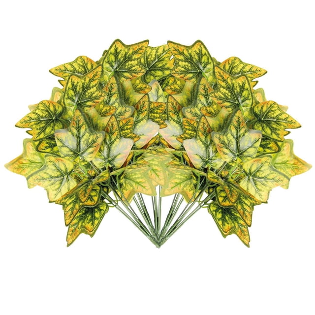 Paquete 5 Plantas Artificiales Tropicales Falsas Codiaeum verde 1 Sky Green AT17197