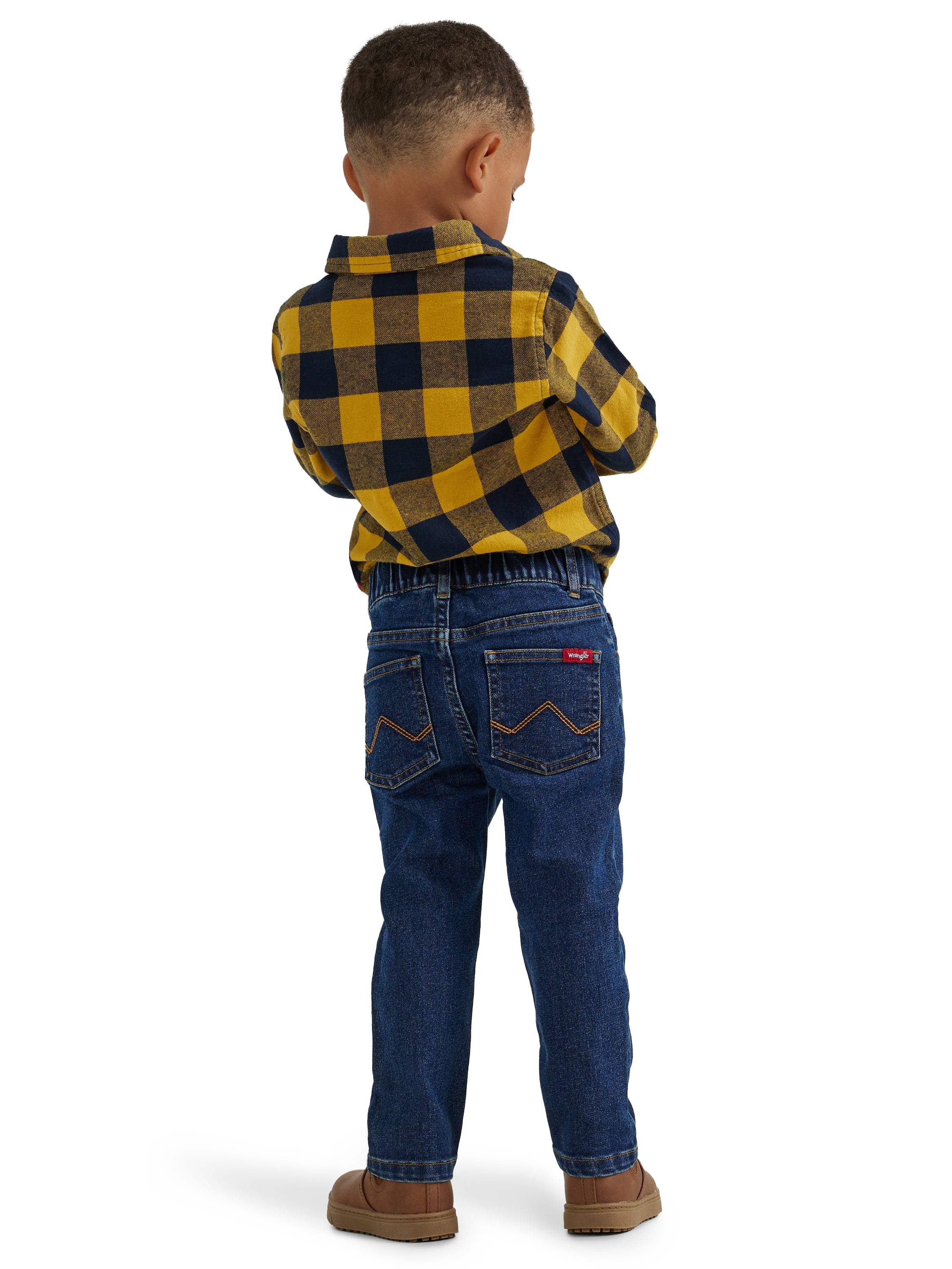 Wrangler Toddler Boy Pull-On Straight Leg Jeans, Sizes 12M-5T