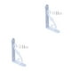 thumbnail image 4 of Riwesomey Estantería de hierro conveniente y elegante con estructura en forma de L El soporte triangular fácil de nivelar elimina las sacudidas Blanco+accesorios 8 pulgadas 2Conjunto, 4 of 6