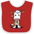 thumbnail image 3 of Inktastic Little Brown Cow Boys or Girls Baby Bib, 3 of 4