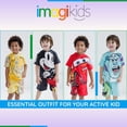 thumbnail image 3 of Disney Monsters Inc. Little Boys' Cosplay 2-Piece Hooded Tee and Shorts Set Sulley Mike Turquoise, 3 of 3