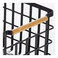 thumbnail image 5 of mDesign Metal Closet Organizer Basket, Wood Handles, 2 Pack, Matte Black/Natural, 5 of 8