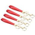 thumbnail image 1 of Unique Bargains Wrist Lanyard for Keys Leather Keychain Lobster Clasp Keyring, Red 4 Pack, 1 of 5