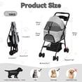 thumbnail image 6 of Dapmiu Pet Stroller with Removable Carrier,8KG Capacity Dog & Cat Stroller,Foldable with 360 Wheels & Safety Belt - Breathable Mesh,Large Storage Basket,Ideal for Walking,Shopping, and Travel, 6 of 8